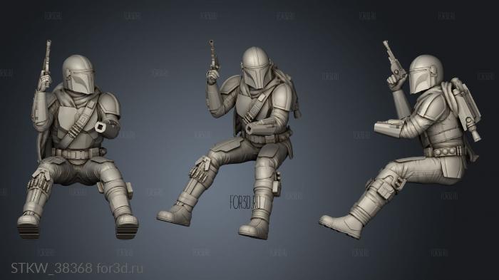 Mandalorian Diorama mando torso stl model for CNC