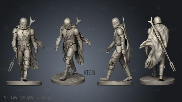 Mandalorian Figure Keys Out stl model for CNC