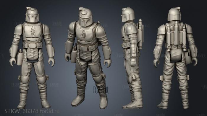 Mando Figs stl model for CNC