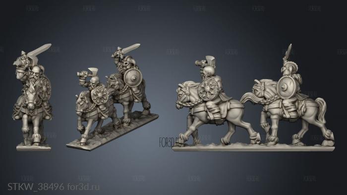 Marauding Horsemen stl model for CNC