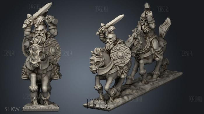 Marauding Horsemen stl model for CNC