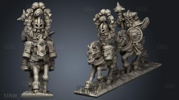 Marauding Horsemen stl model for CNC