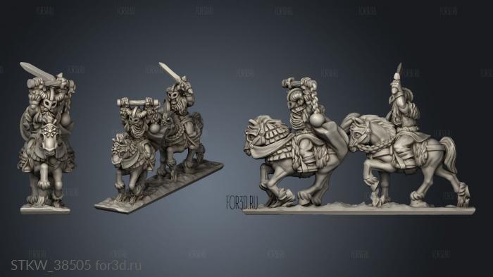 Marauding Horsemen stl model for CNC