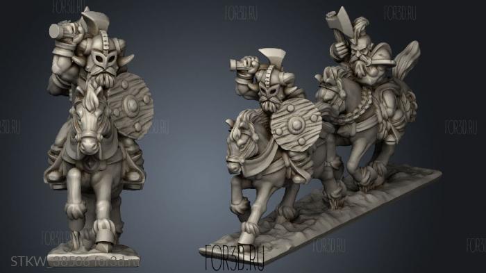 Marauding Horsemen stl model for CNC