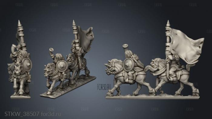 Marauding Horsemen stl model for CNC