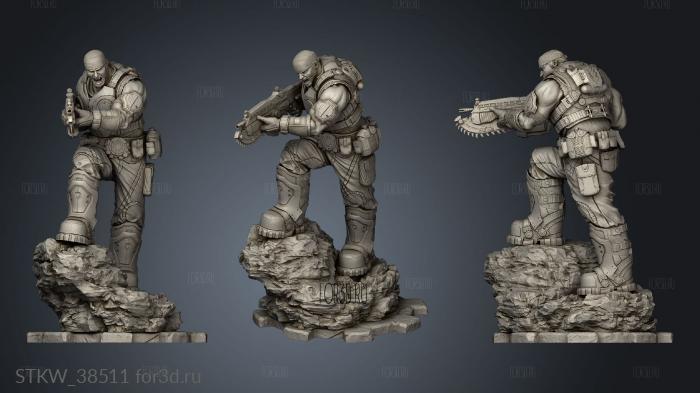 Marcus Fenix Gears War 3d stl модель для ЧПУ