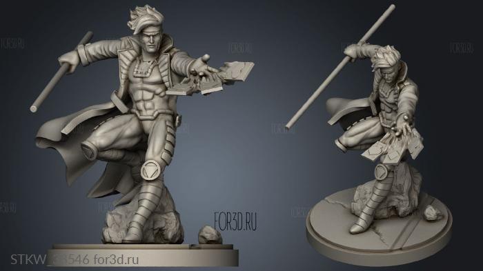 Marvel Crisis Protocol Men Gambit kineticman stl model for CNC