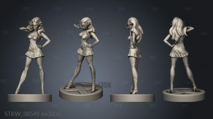 Marvel Girl stl model for CNC