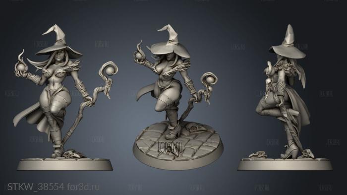 Marwina the Witch Pinup 3d stl модель для ЧПУ