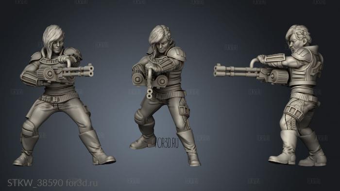 Master Veteran Mercenary Cara Dune stl model for CNC