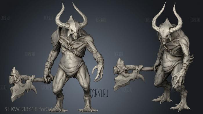 Marauder Demon Marauder Axe Horn 3d stl модель для ЧПУ