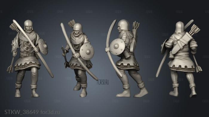 MEDIEVAL ARCHER UNIT stl model for CNC