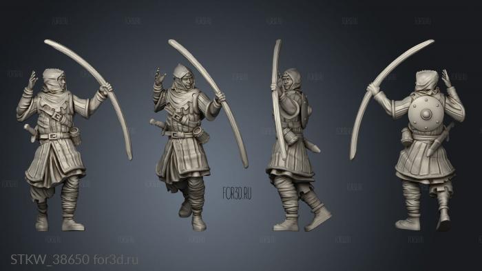 MEDIEVAL ARCHER UNIT stl model for CNC