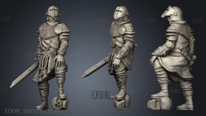 medieval captain stl model for CNC