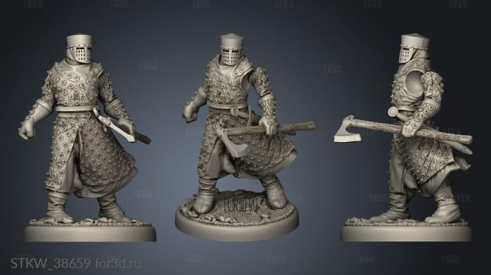 Medieval Knight stl model for CNC