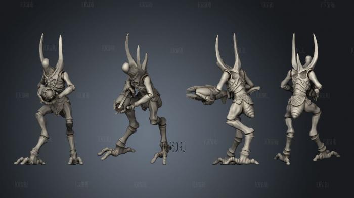 Bug Warrior Infantry 3 stl model for CNC