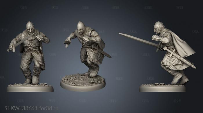 Medieval Knight stl model for CNC