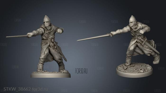 Medieval Knight stl model for CNC