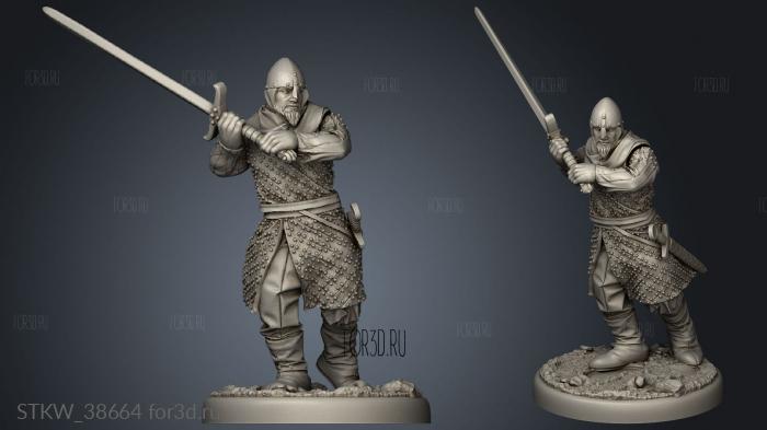 Medieval Knight sword 3d stl модель для ЧПУ