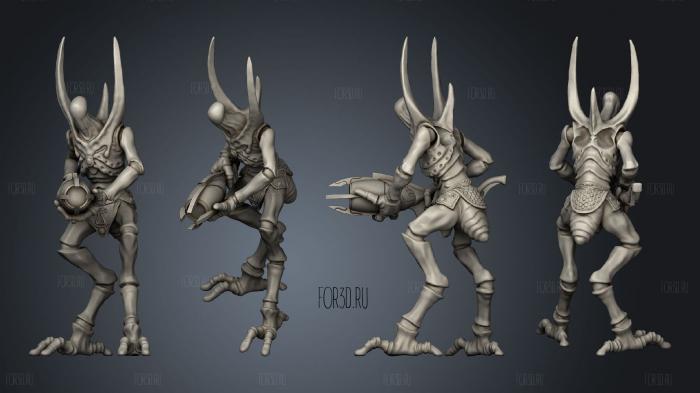 Bug Warrior Infantry Pose 1 stl model for CNC