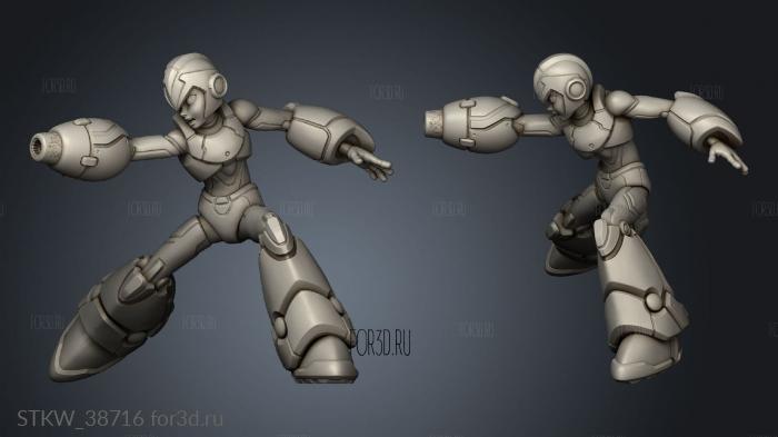 megaman static stl model for CNC