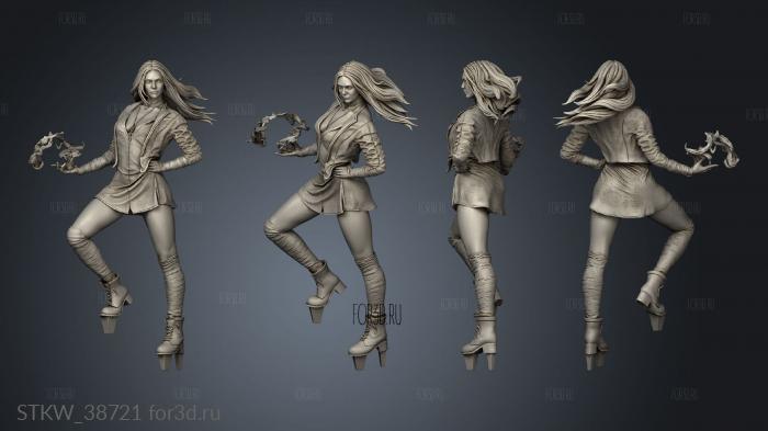 Meghan Elizabeth Olsen Wanda Maximoff Flame stl model for CNC