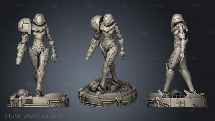 Metroid Dread Samus Aran stl model for CNC