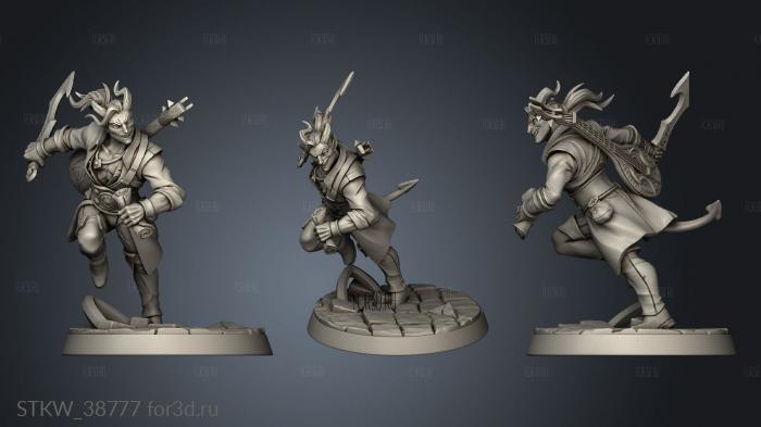 Male Bard 3d stl модель для ЧПУ