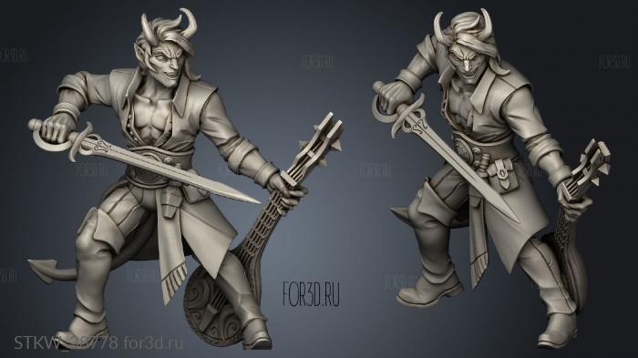 Male Bard 3d stl модель для ЧПУ