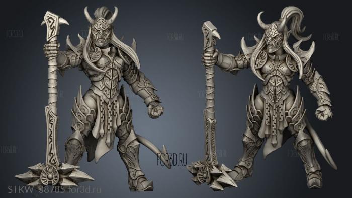 Demon Mask Maul Fist stl model for CNC