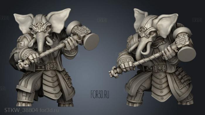 Classes Loxodon cleric sups stl model for CNC