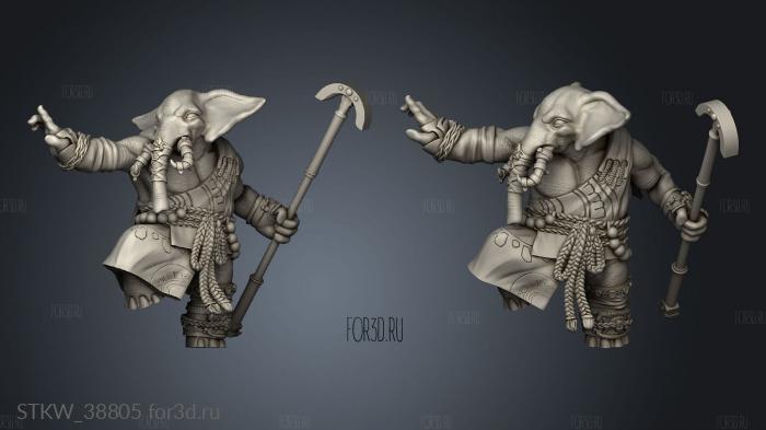 Classes Loxodon monk sups stl model for CNC