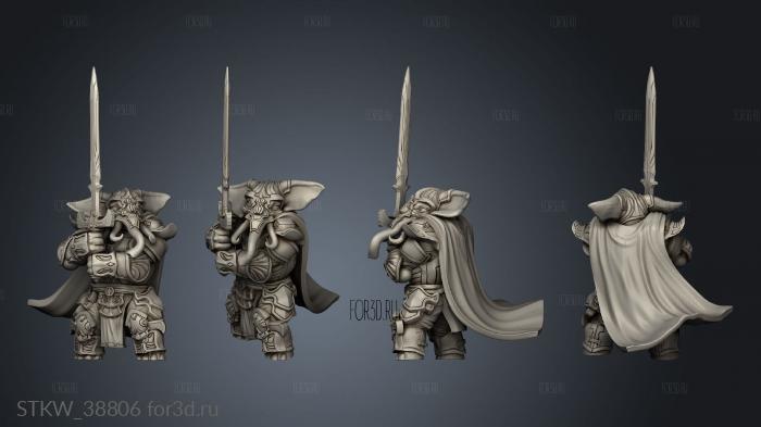 Classes Loxodon Paladin sups stl model for CNC