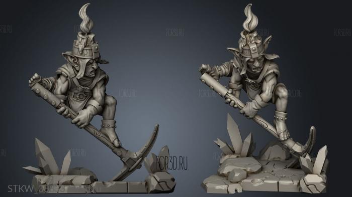 Miners goblin stl model for CNC