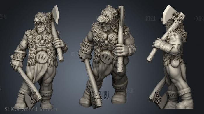 berserker barbarian stl model for CNC