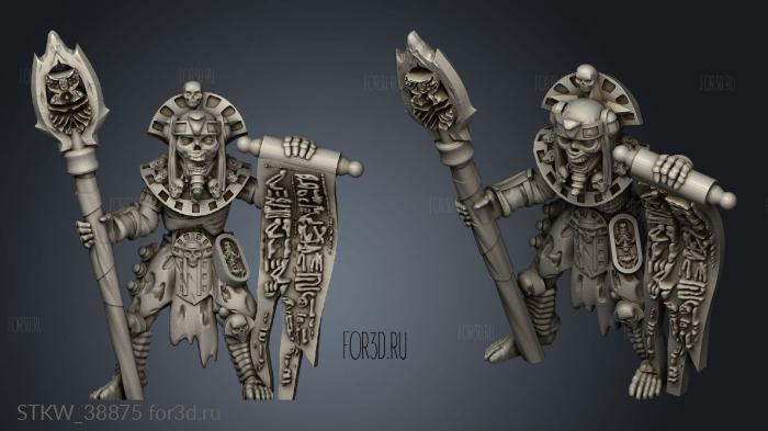 egyptian skeleton mage stl model for CNC