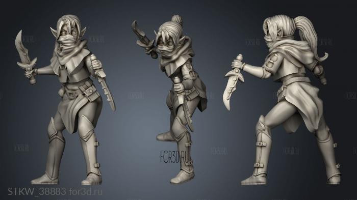 elf thief mask stl model for CNC