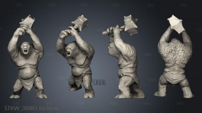 Cave troll for stl model for CNC