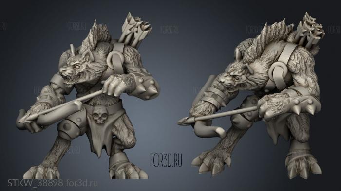 Gnoll archer stl model for CNC