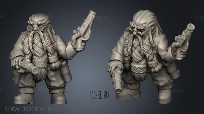 gun dwarf stl model for CNC