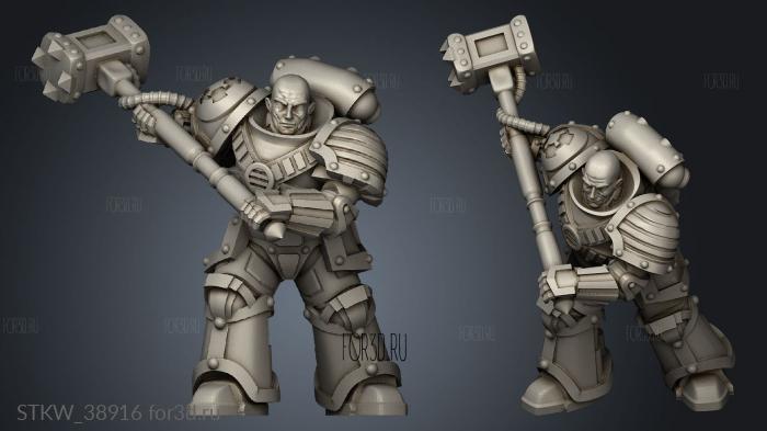 Knight hammer step forward 3d stl модель для ЧПУ