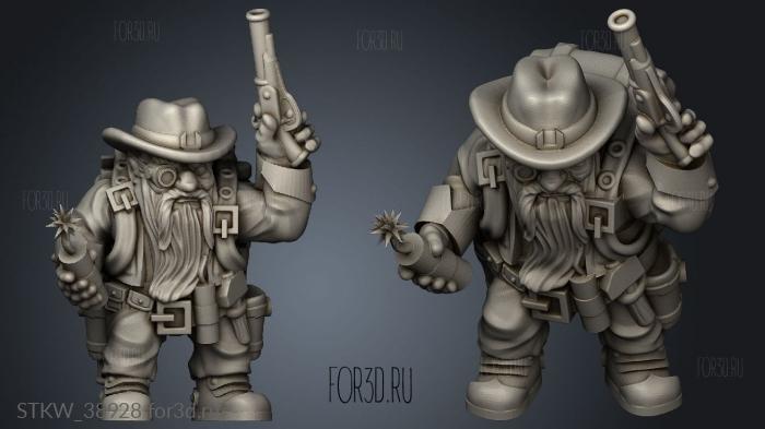 demolition dwarf stl model for CNC