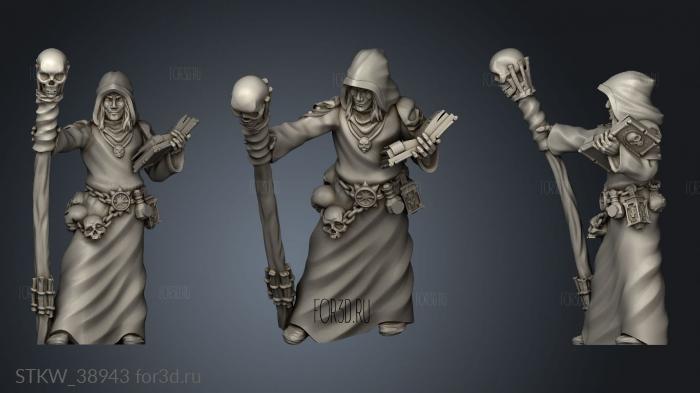 Necromancer staff connected to leg 3d stl модель для ЧПУ