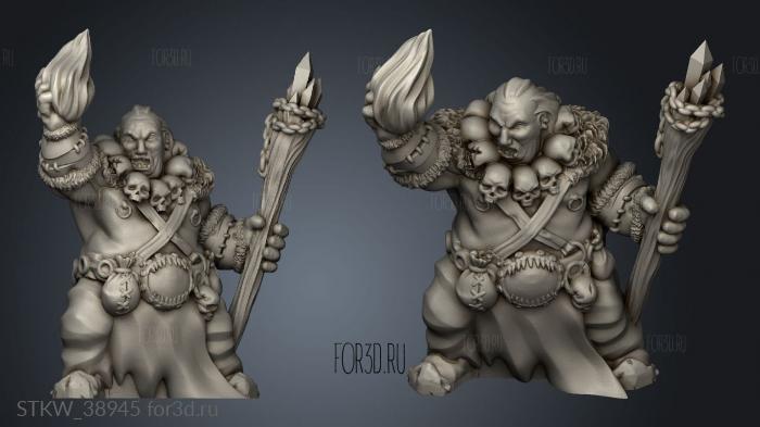 ogre shaman stl model for CNC