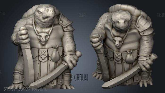 Turtle dual swords 3d stl модель для ЧПУ