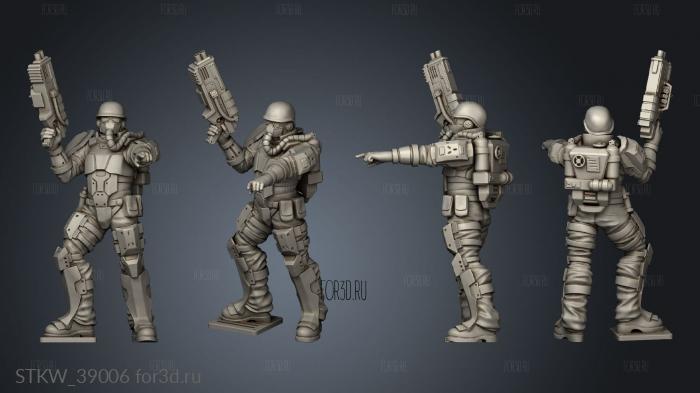 Villains Volk Diesel Troopers Trooper Pointing 3d stl модель для ЧПУ