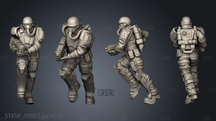 Villains Volk Diesel Troopers Trooper Running stl model for CNC