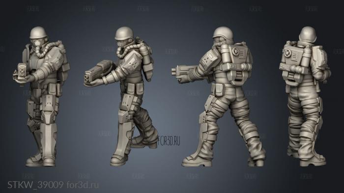 Villains Volk Diesel Troopers Trooper Standing stl model for CNC