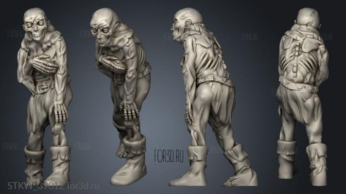 zombie 3d stl модель для ЧПУ