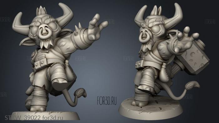 Minotaur Barbarian Torex stl model for CNC